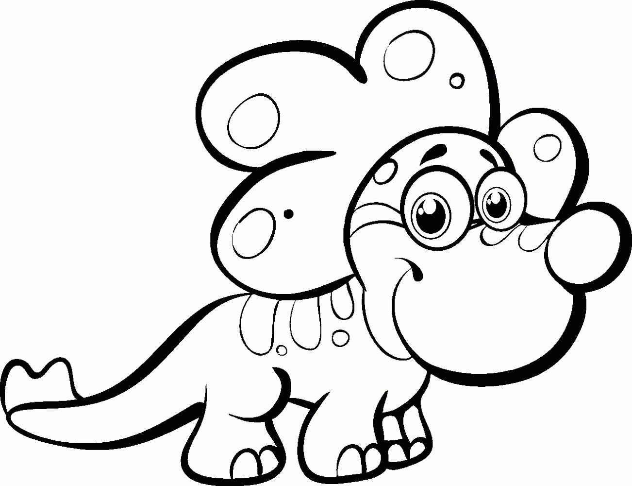 Baby Dinosaur Coloring Pages for Preschoolers Activity