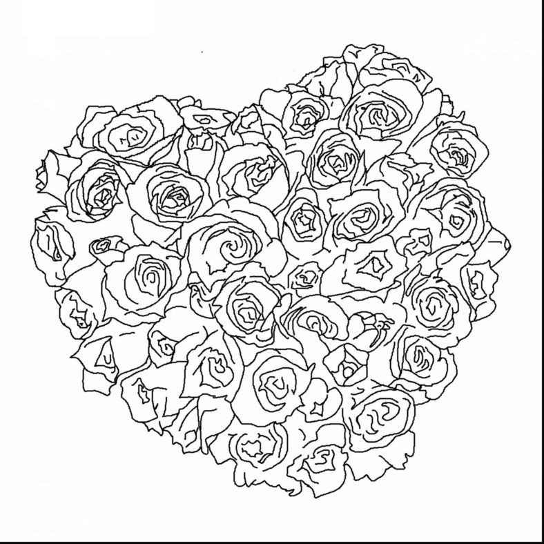 Coloring Pages of Hearts and Flowers | Activity Shelter