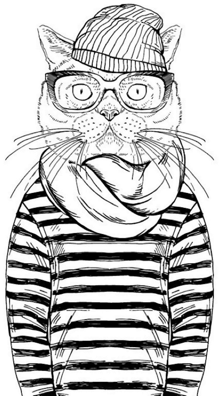 Hipster Coloring Pages Printable 2019 Activity Shelter