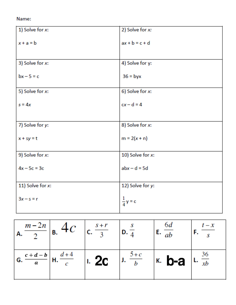unit 2 homework 6 literal equations answer key