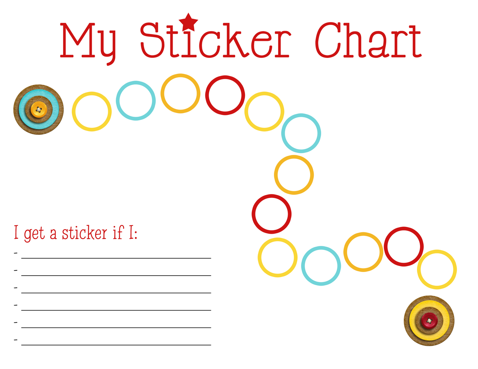 Free Printable Sticker Reward Chart