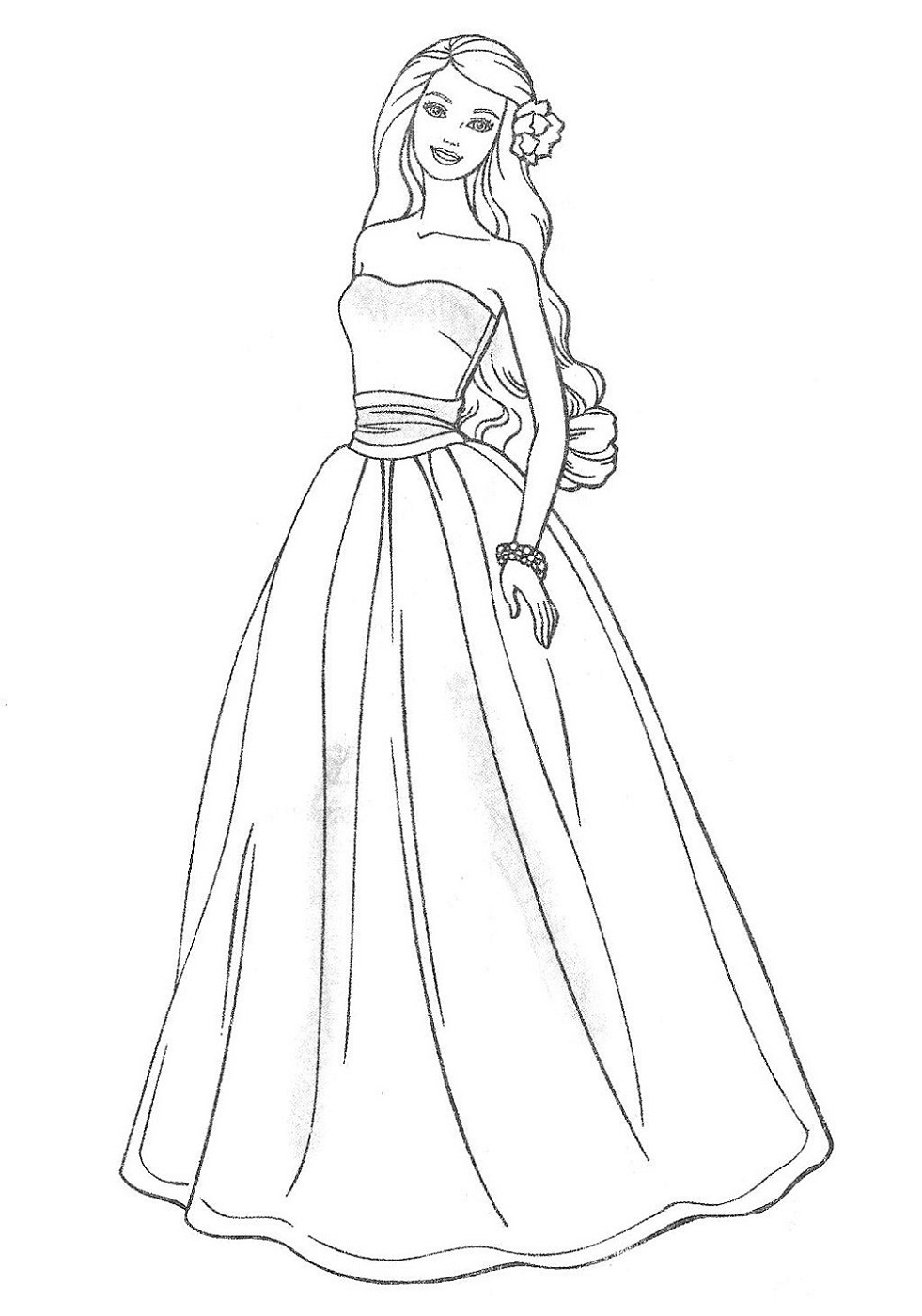 mermaid wedding dress coloring pages