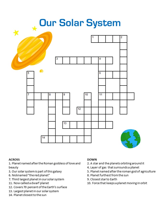 Easy Kids Crossword Puzzles Printable Activity Shelter
