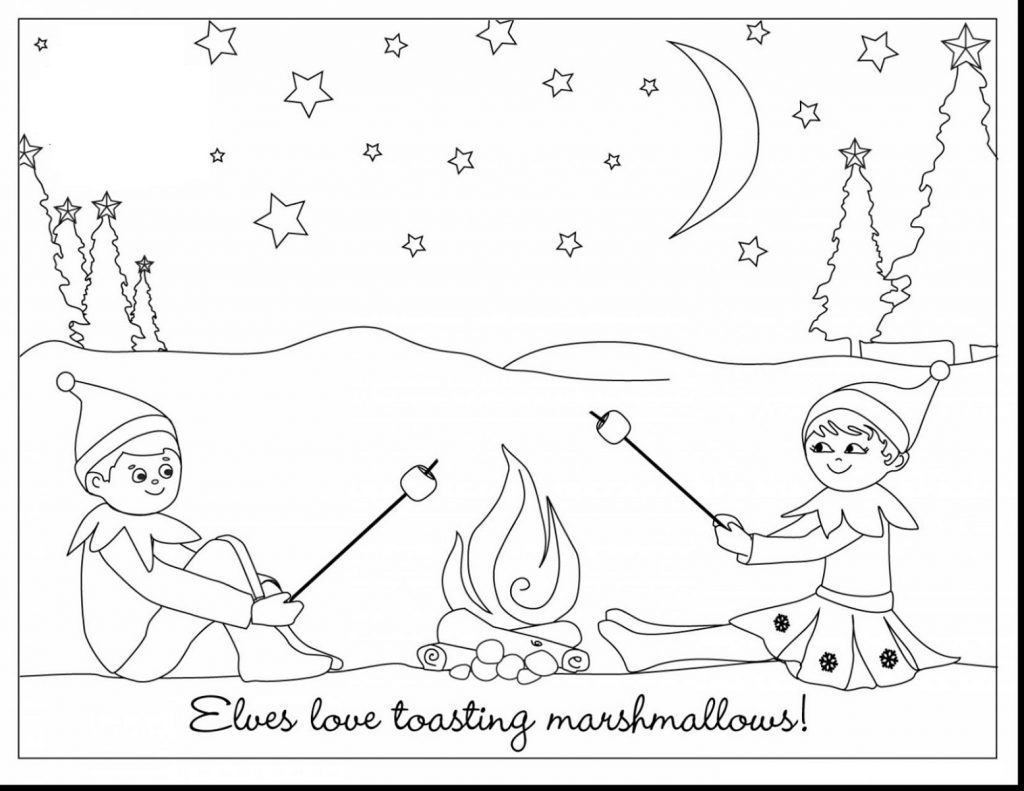 coloring pages of elf on a shelf