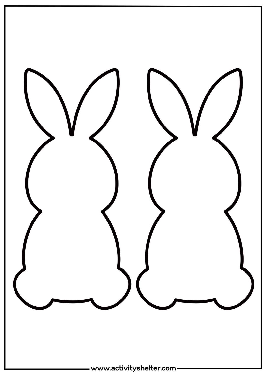 Bunny Template Printable Activity Shelter